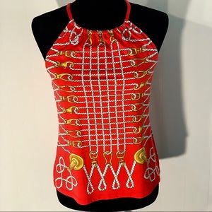 🍒J. McLaughlin🍒 Halter Top w/ Built in Shelf Bra